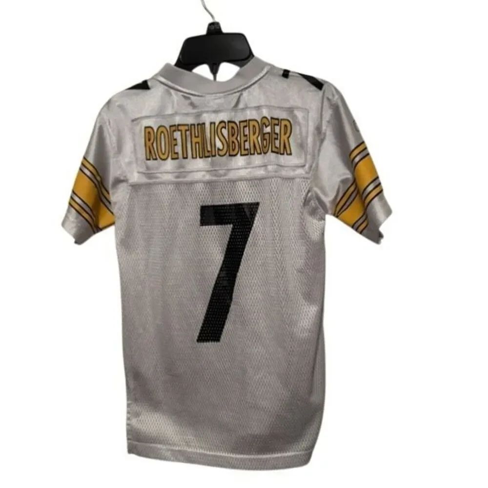 Pittsburgh Steelers Ben Roethlisberger Size Kids Small 8 White Jersey